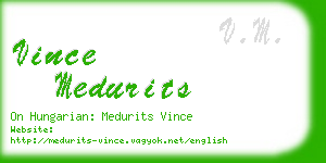 vince medurits business card